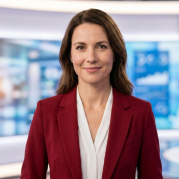 Margaux de Frouville, journaliste et experte santé, souriante sur le plateau de BFMTV.