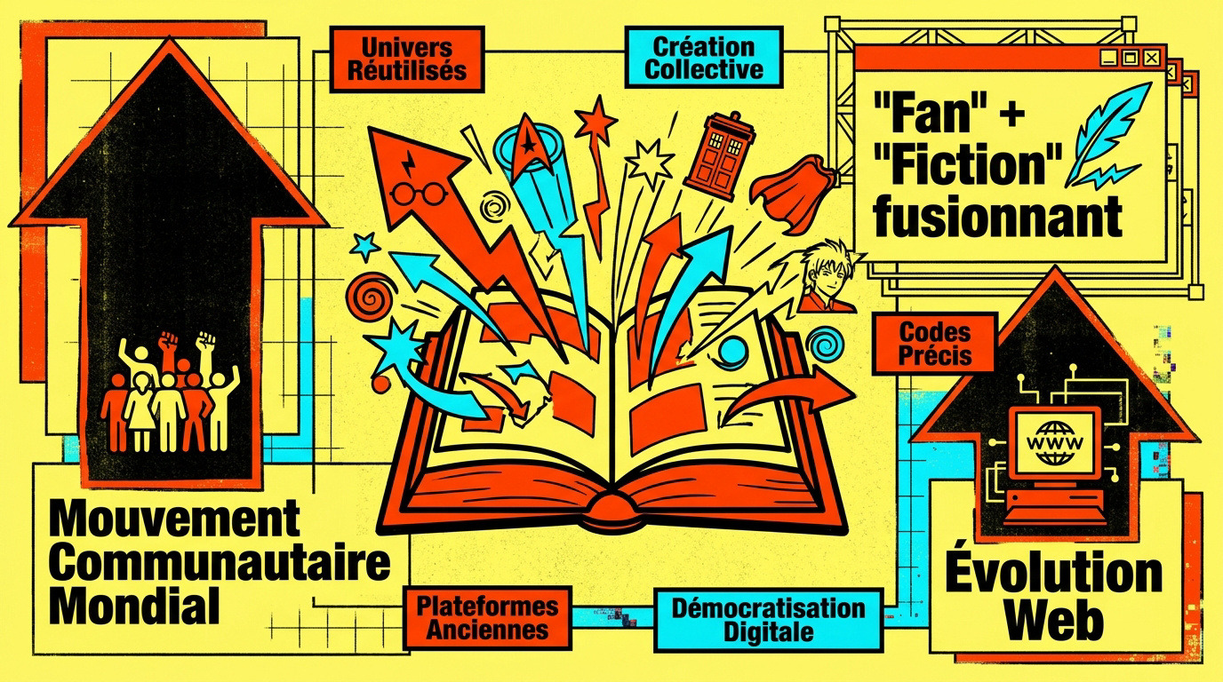 Infographie sur les origines et la communauté de la fan fiction