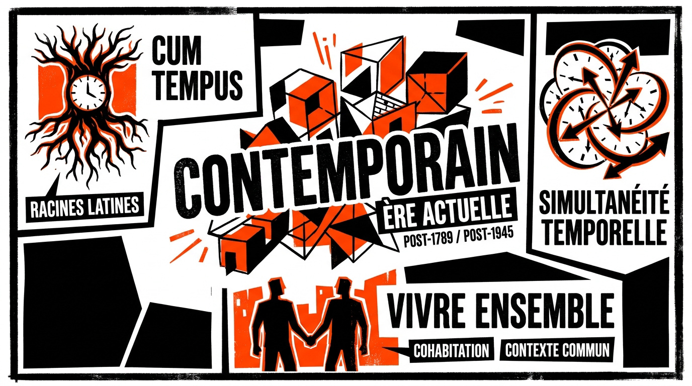 Infographie sur le concept de contemporain