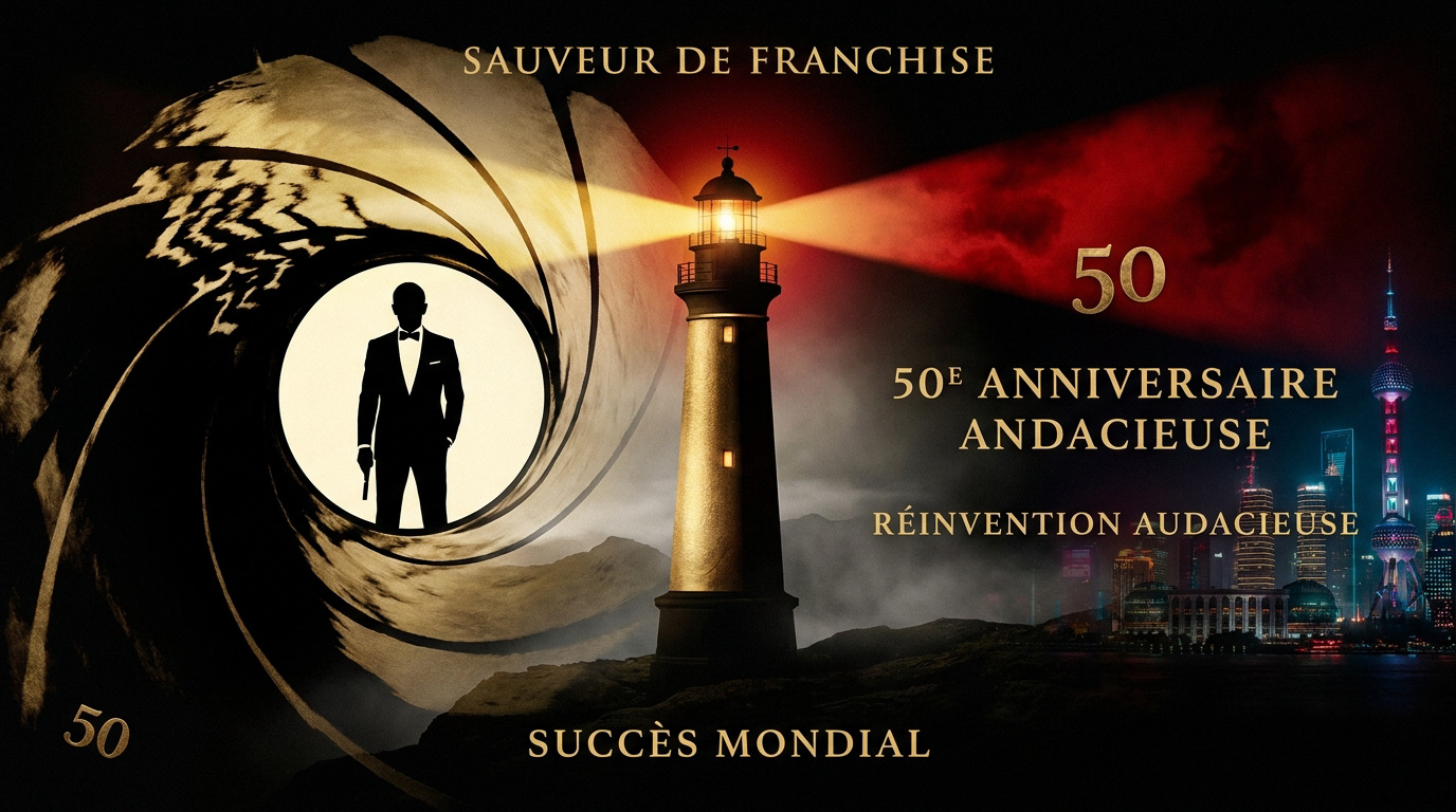 Affiche commémorative pour les 50 ans de la franchise James Bond avec Daniel Craig