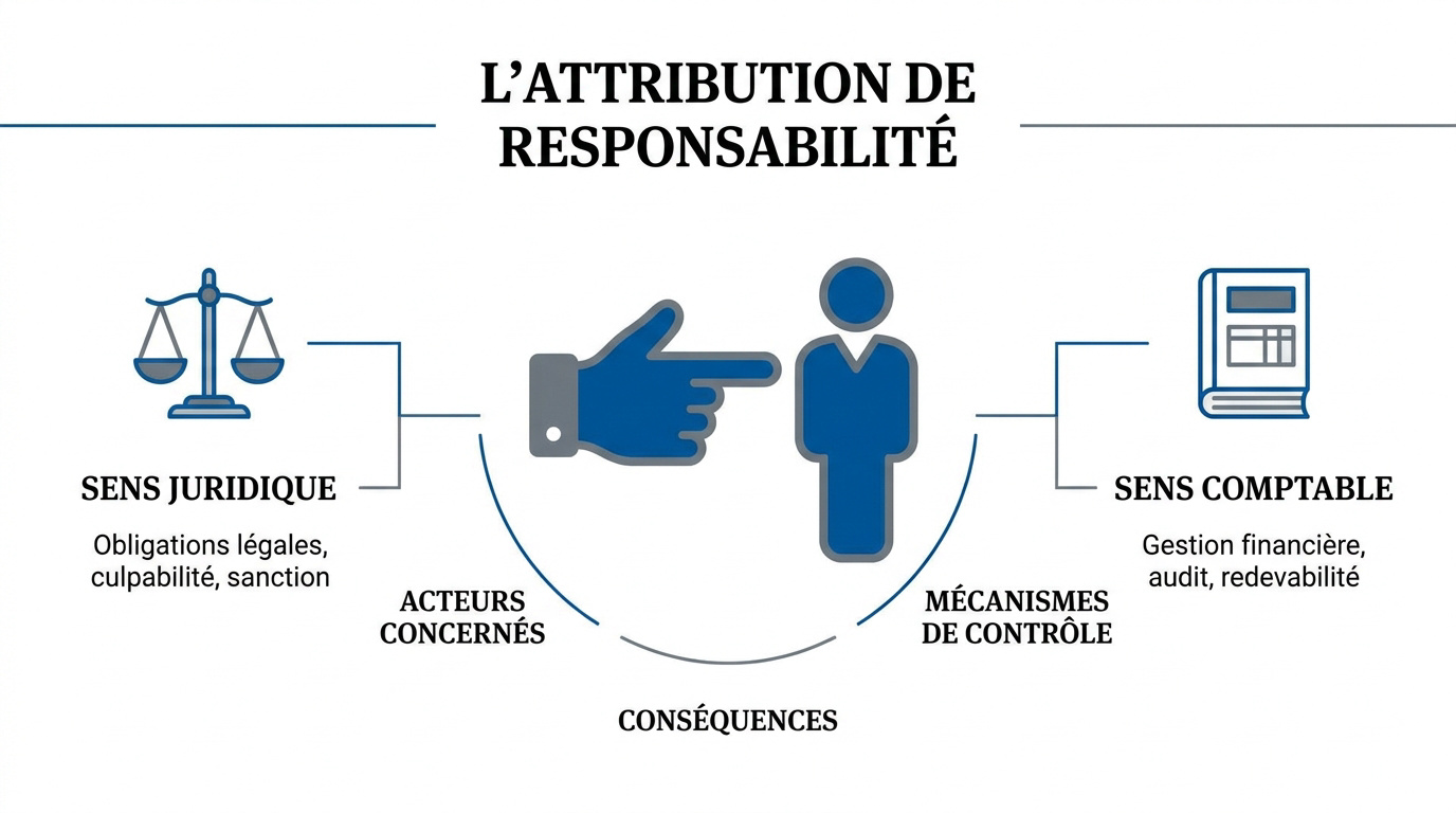Illustration de l'attribution de responsabilité et de la définition du mot imputer