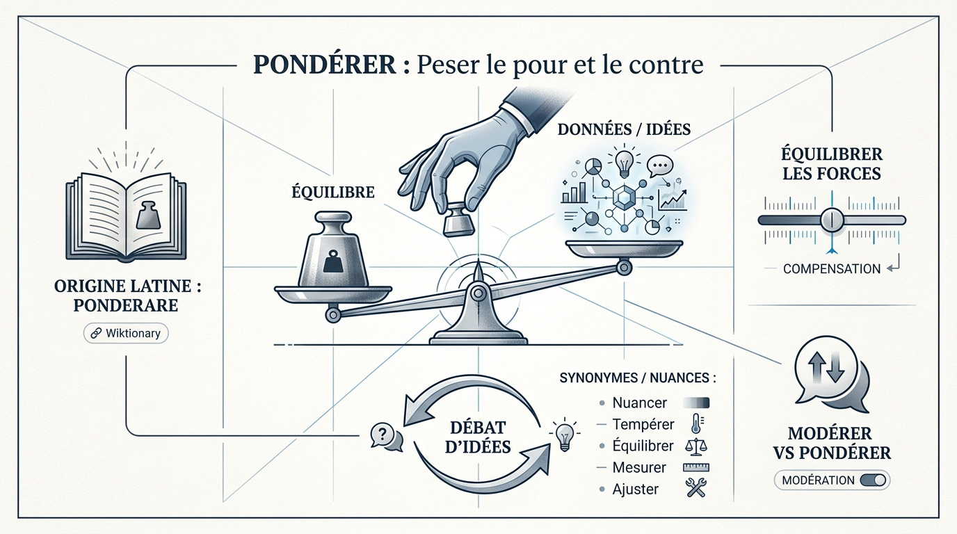 Illustration du concept de pondération avec une balance équilibrée
