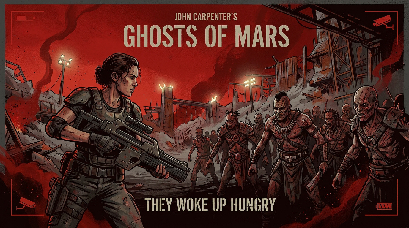 Affiche du film John Carpenter's Ghosts of Mars avec Natasha Henstridge et Ice Cube