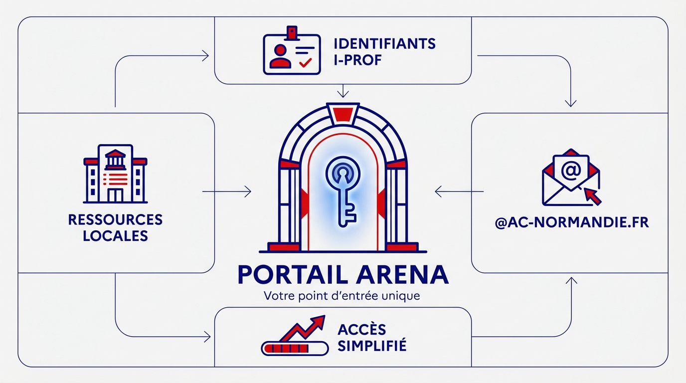 Interface de connexion au portail Arena Normandie