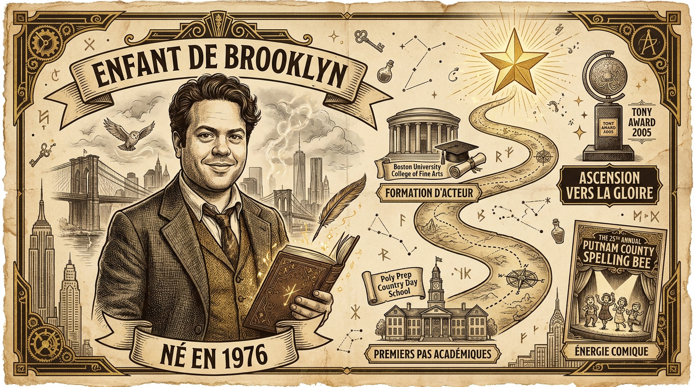 Portrait vintage de l'acteur Dan Fogler à ses débuts