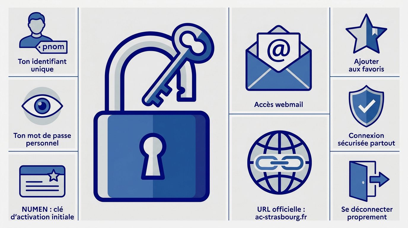 Interface de connexion sécurisée au portail académique de Strasbourg