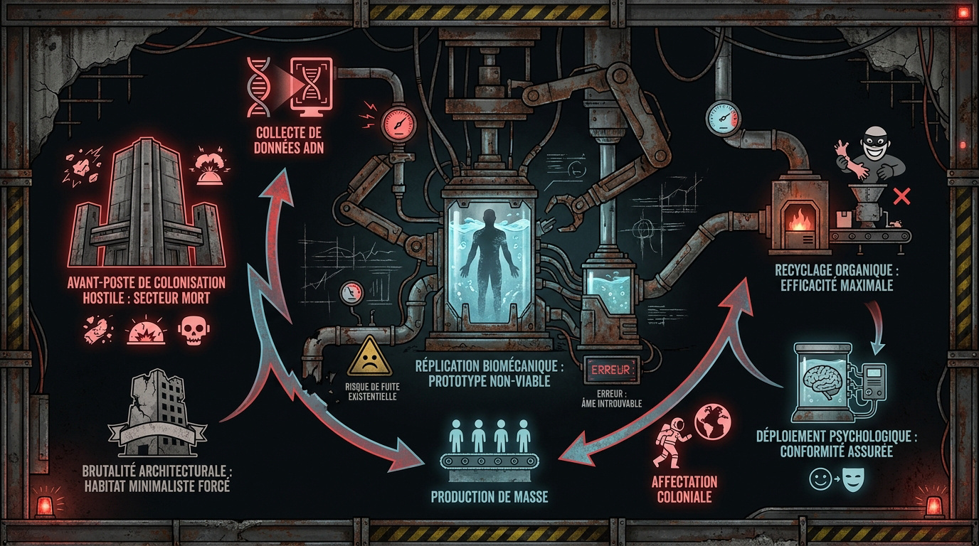 Processus de réplication humaine dans le film Mickey 17